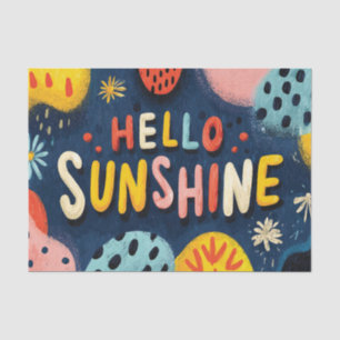 Cheerful "Hello Sunshine" Greeting  Tissue Paper