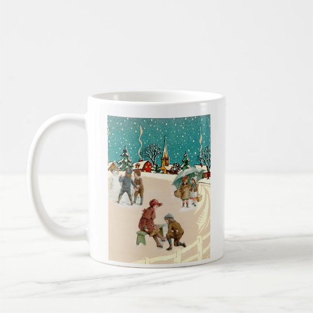 Cheerful Holiday Tea or Coffee Mug (Left)
