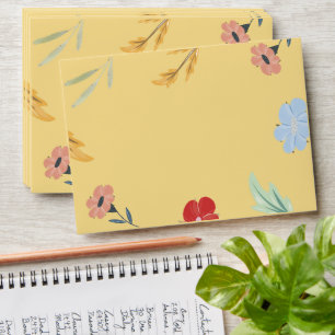 Cheerful Joyful Colourful Floral Wedding Envelopes