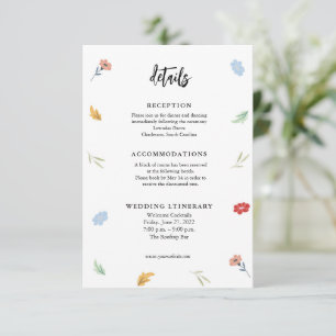 Cheerful Joyful Colourful Wedding Enclosure cards