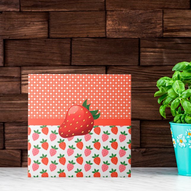Cheerful Juicy Strawberry  Tile (Creator Uploaded)