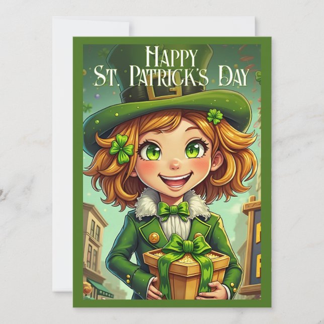 Cheerful Leprechaun - St. Patrick's Day Lucky Char (Front)