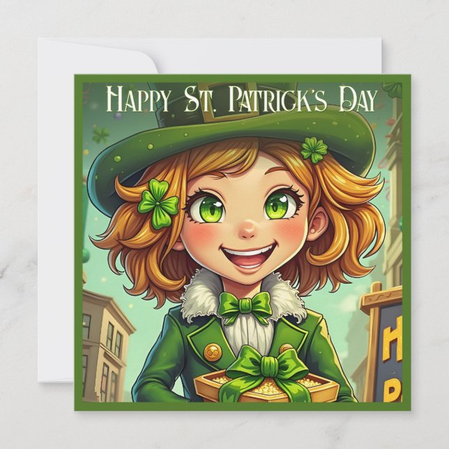 Cheerful Leprechaun - St. Patrick's Day Lucky Char (Front)