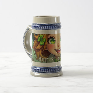 Cheerful Leprechaun - St. Patrick's Day Lucky Char Beer Stein
