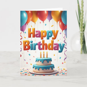 Cheerful Lettering Card