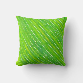 Cheerful Lime Green Abstract Throw Pillow