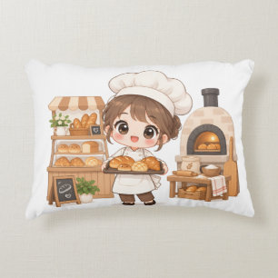 Cheerful Little Baker Accent Pillow