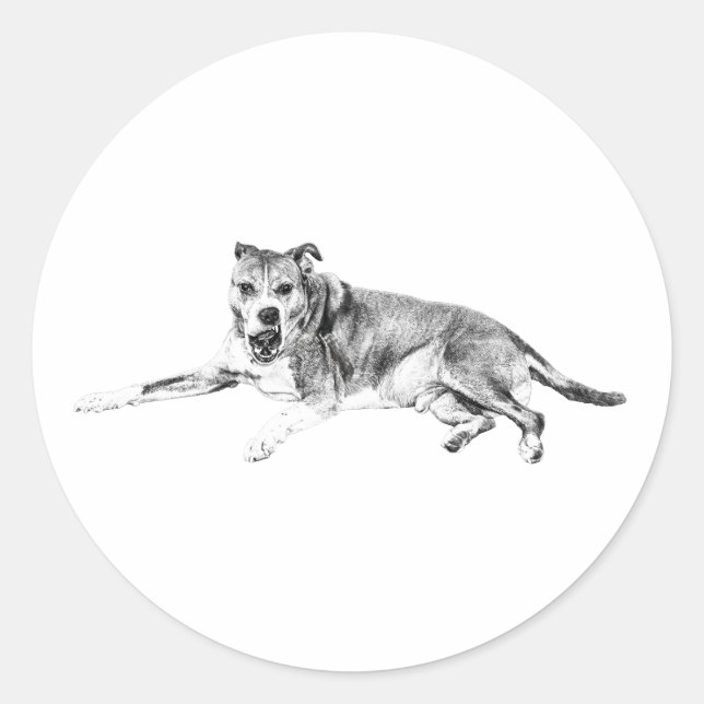 Cheerful Mark, Friendly Mood Classic Round Sticker (Front)