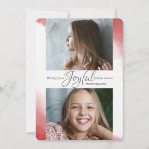 Cheerful Message Photo Holiday Card