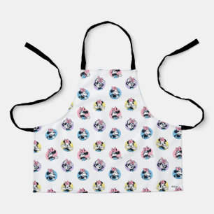 Cheerful Minnie Mouse Polka Dot Pattern Apron