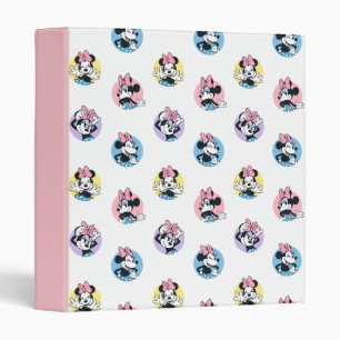 Cheerful Minnie Mouse Polka Dot Pattern Binder
