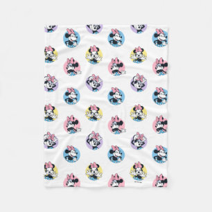 Cheerful Minnie Mouse Polka Dot Pattern Fleece Blanket