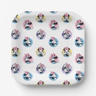 Cheerful Minnie Mouse Polka Dot Pattern Paper Plate