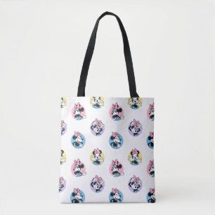 Cheerful Minnie Mouse Polka Dot Pattern Tote Bag
