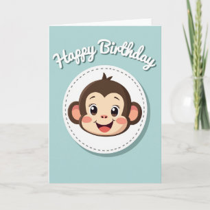 Cheerful Monkey Art Card