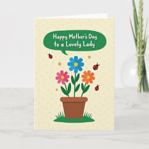 Cheerful Mothers Day Flower Card
