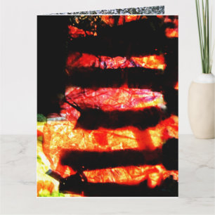 Cheerful orange abstract Folded Greeting Card,Hot Card