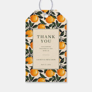Cheerful Orange Citrus Thank You Tag