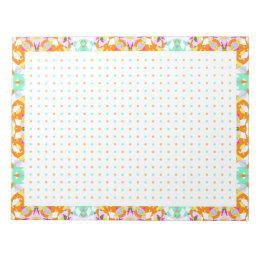 Cheerful Orange Dot Grid BuJo Productivity Planner Notepad