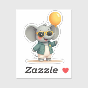Cheerful Party Elephant Cute Celebration Pal