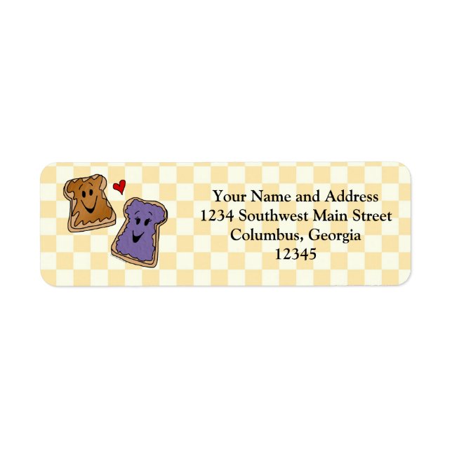 Cheerful Peanut Butter and Jelly Cartoon Friends (Front)