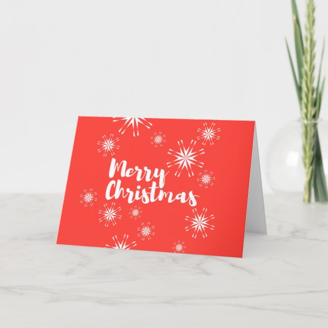 Cheerful, playful design of "Merry Christmas" Holiday Card (Front)