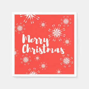 Cheerful, playful design of Merry Christmas Napkin