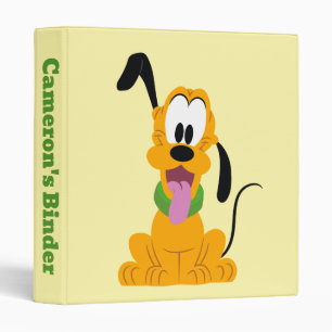 Cheerful Pluto Puppy Graphic Binder