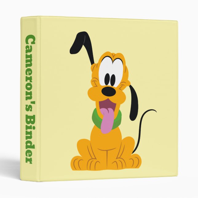 Cheerful Pluto Puppy Graphic Binder (Front/Spine)