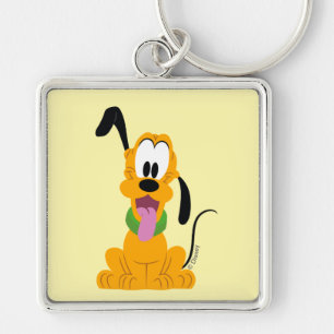 Cheerful Pluto Puppy Graphic Keychain