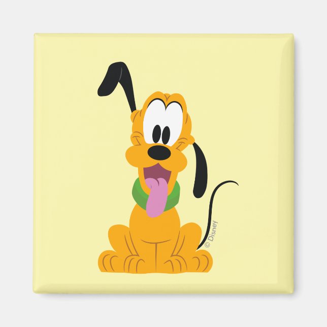 Cheerful Pluto Puppy Graphic Magnet (Front)
