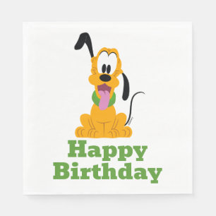Cheerful Pluto Puppy Graphic Napkin