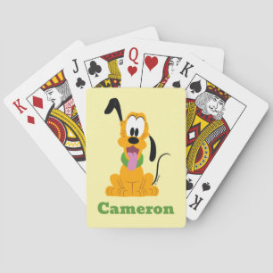 Cheerful Pluto Puppy Graphic Playing Cards