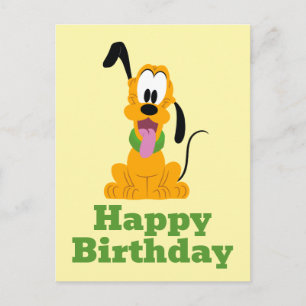 Cheerful Pluto Puppy Graphic Postcard