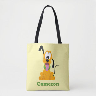 Cheerful Pluto Puppy Graphic Tote Bag