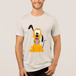 Cheerful Pluto Puppy Graphic Tri-Blend Shirt