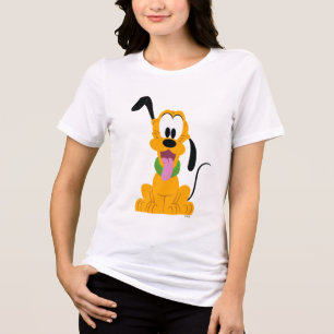 Cheerful Pluto Puppy Graphic Tri-Blend Shirt