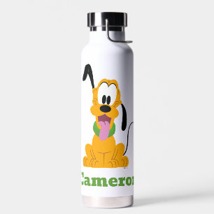 Cheerful Pluto Puppy Graphic Water Bottle