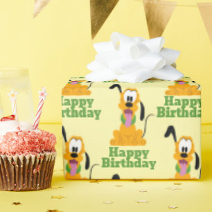 Cheerful Pluto Puppy Graphic Wrapping Paper