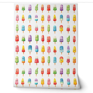 Cheerful Popsicle Faces Wallpaper