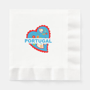 Cheerful Portuguese heart Napkin