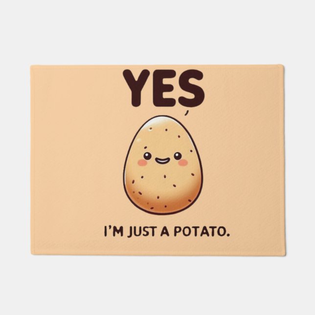 Cheerful Potato Affirmation Doormat (Front)