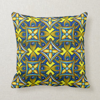 Cheerful Pottery Pattern Throw Pillow