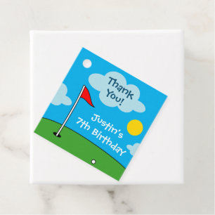 Cheerful putt putt mini golf kids Birthday party Favour Tags