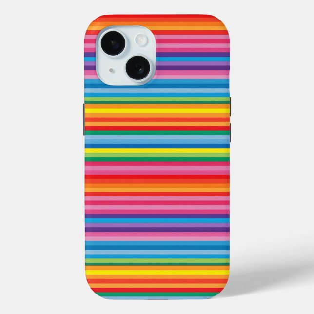 Cheerful Rainbow Stripes Case-Mate iPhone Case (Back)