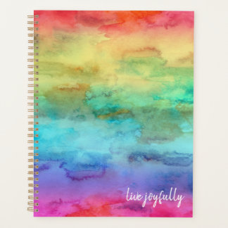 Cheerful Rainbow Watercolor Planner