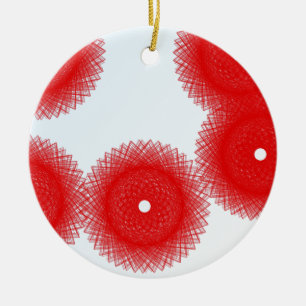 cheerful red colour ceramic ornament