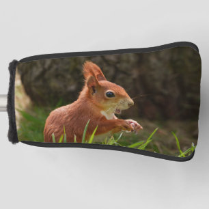 Cheerful Red Squirrel Golf Head Cover