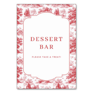 Cheerful Red Vintage Pastoral Scenes Table Number