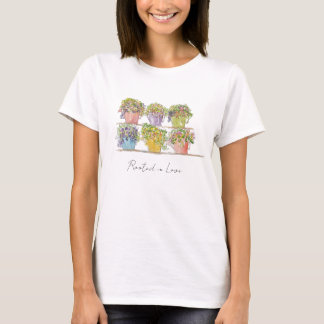 Cheerful Rooted in Love Flower Market T-Shirt